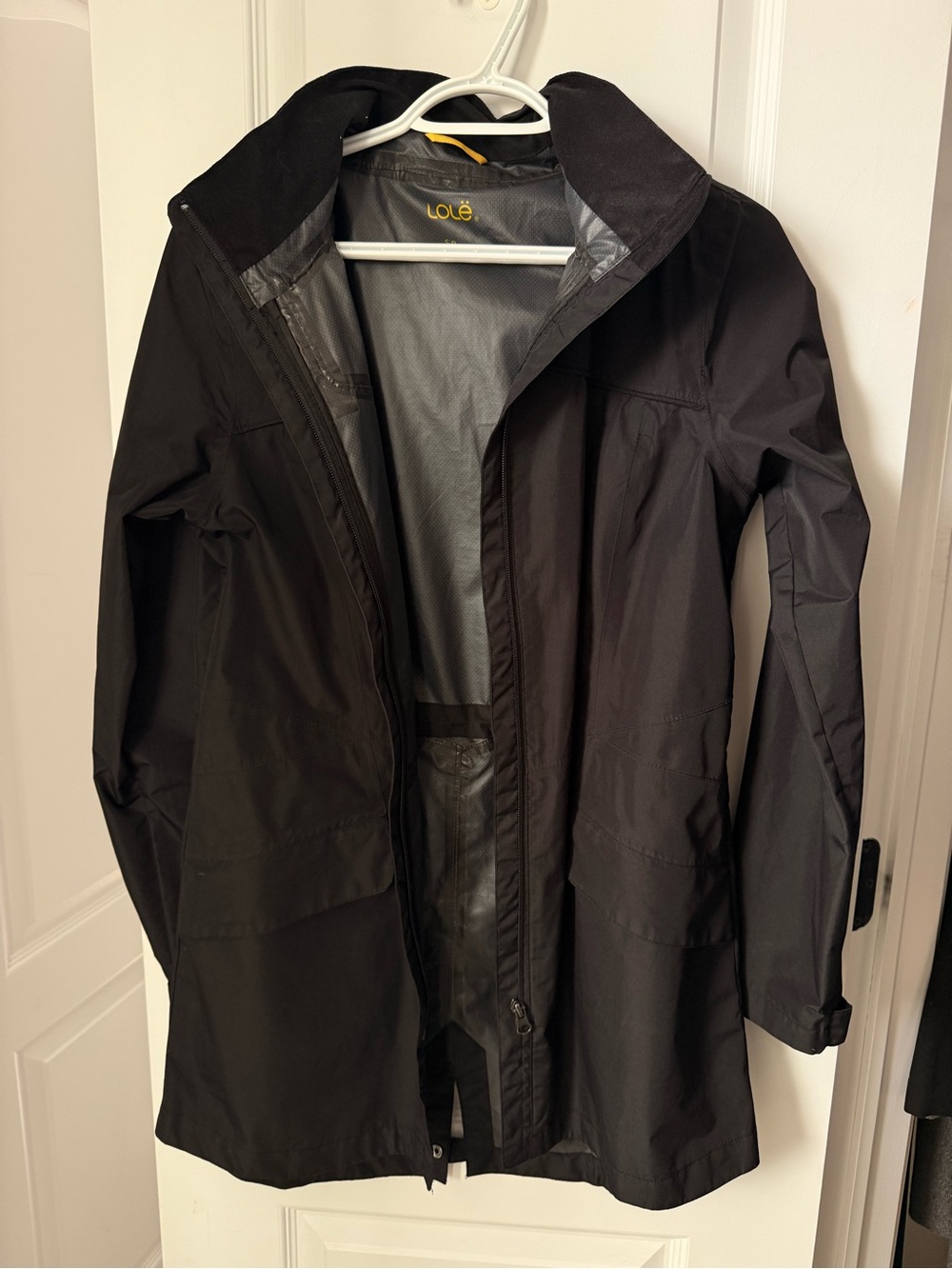 Lole Women's Black Raincoat with Hood